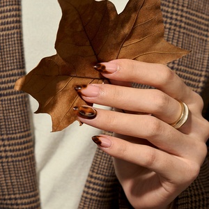 เล็บปลอม BTARTBOX รุ่น Luxury Almond ทำมือ คุณภาพสูง ขายส่ง เจลนิ่ม ลายกระดองเต่า แบบกดติด สำหรับขายส่งจำนวนมาก - Product Image 1