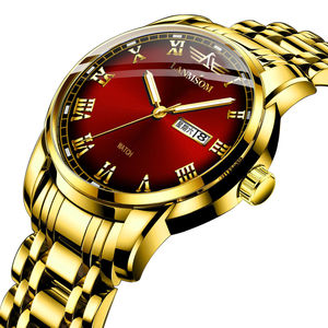 Montre à bracelet en acier bi-mensuelle la plus vendue, montre ronde à quartz authentique, montre étanche de qualité professionnelle - Product Image 5