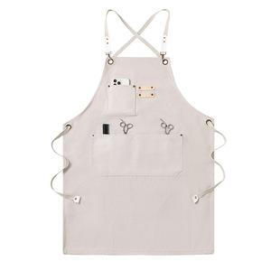 Tablier en toile avec logo personnalisé, uniforme de serveur, uniforme de travail unisexe, uniforme de cuisine, uniforme de café, uniforme de restaurant - Product Image 4