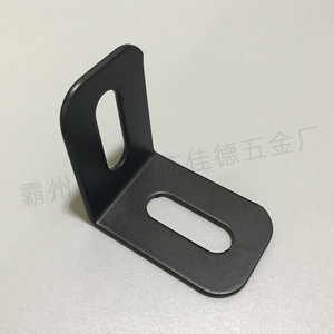L-Shaped <b>Bracket</b> Carbon Steel Black Powder Coated 90 Degree Angle Iron <b>Shelf</b> Support Connector - Product Image 3