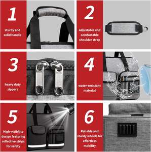 Sac de sport en polyester résistant à l'eau pour les premiers intervenants, les traumatologues, les pompiers, les médecins, les sacs médicaux, les soins à domicile, les secours - Product Image 5