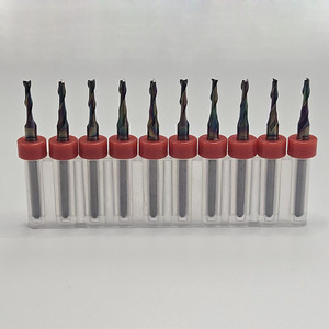 JingJianLiFeng Customizable 2-Flute Tungsten Carbide <strong>End</strong> <strong>Mill</strong> Double Edge Cutter Fish Tail Design High Precision TiCN 10 Pcs - Product Image 1