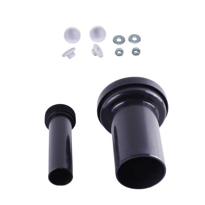 White Black Universal Cistern Frame Inlet & Outlet Flush Pipe Kit for