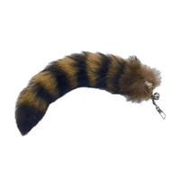 Usine moelleux queue de renard porte-clés queue de fourrure naturelle Clip sur pendentif pour Costume sac à main accessoires crochet glands