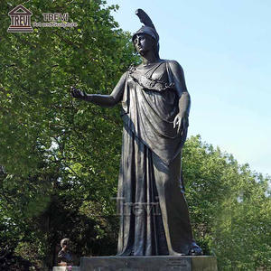 Célèbre artisanat en laiton grandeur nature homme Sculpture grec Bronze Athene Statue - Product Image 3