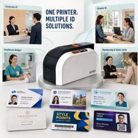 HiTi CS-220e 证卡打印机 透明证卡打印机 双面 PVC 身份证打印机 智能卡 RFID 磁条编码