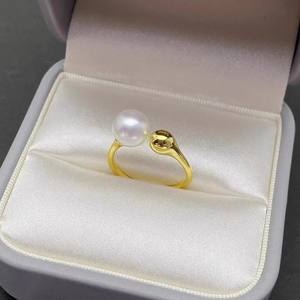 ขาตั้งเครื่องประดับเงิน DIY สวยหรู 10531 พร้อมแหวนเงินแท้ S925 สำหรับใส่ลูกปัดกลมขนาด 8-10 มม. ขาตั้งเปล่าสำหรับแหวนมุกและเครื่องประดับ - Product Image 3