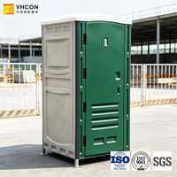 Toilettes mobiles de chantier 100% HDPE vierge, anti-odeurs, compatibles chariot élévateur, pour unités sanitaires de travailleurs, toilettes portables en HDPE