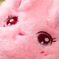 Kawaii Flannel Cover Hot Water Bottle Cute Rabbit Hot Water Bag Plush