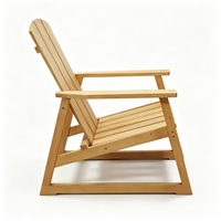 Fauteuil à bascule Adirondack moderne en plastique recyclé OEM ODM pour l'extérieur, salon, patio, jardin, parc et hôtel - Portable