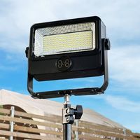 OMSEN Vente à Chaud 100w 200w Projecteur Solaire Blanc Chaud Lampe de Secours Led Projecteur pour Camping en Plein Air