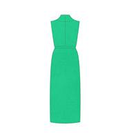 Robe d'été en tricot sexy sans manches personnalisée OEM, col à revers pour femmes, robe longue élégante pour femmes