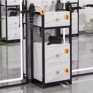 2024 Beauty and Hairdressing Furniture Golden Cabinet Barber <b>Salon</b> Furniture - Product Image 6