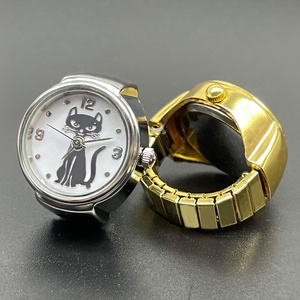 Montre Bague Tendance pour Femme, Luxe, Quartz Analogique, Cadran Rond, Plaqué Or, Réglable, Élastique, Vente en Gros - Product Image 4