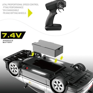 Voiture RC de drift S921 S922 2.4G 4x4 1/16 haute vitesse avec pneu de secours, modèle de voiture télécommandée - Product Image 6