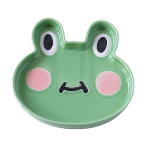 Plato de cerámica con forma de Animal para desayuno, juego de vajilla con dibujos de conejo, Rana, postre, plato para aperitivos y frutas - Product Image 1