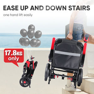 Lightweight Aluminum Foldable Electric Wheelchair Brushless <strong>Electromagnetic</strong> Power Wheelchair for Portable Rehabilitation <strong>Therapy</strong> - Product Image 6