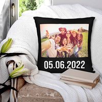 Housse de coussin de luxe pour la décoration de la maison, 18x18 pouces, personnalisable avec vos propres designs et textes
