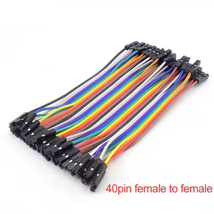 Cable de puente DuPont personalizado macho a macho, paso de 2.54 mm, 1 2 3 4 6 8 10 12 14 16 20 40 pines, cable arcoíris para kit Arduino - Product Image 4