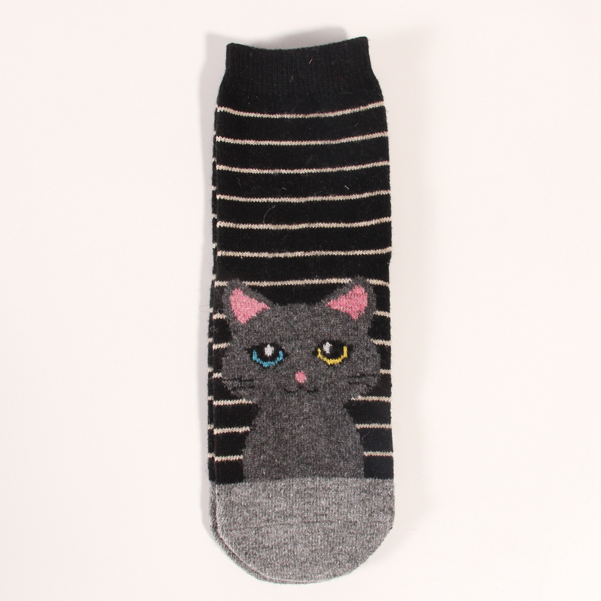 Black Cat with Horizontal Stripes