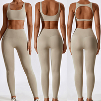 Vêtements de fitness et de gym avec logo personnalisé pour femmes, vêtements de sport, leggings évasés, soutien-gorge, yoga, ensemble d'entraînement pour femmes