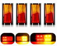 Nouvelles feux de position latéraux LED 12V-24V - Bicolores Rouge Ambre, Indicateurs de position ovales, Feux latéraux elliptiques et rectangulaires pour camions