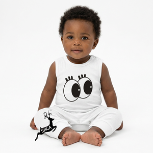 Mono Largo de Punto con Diseño Personalizado OEM para Bebés y Niños Pequeños, 100% Fibra de Bambú, Cierre con Botones a Presión YKK, Manga Corta - Product Image 1