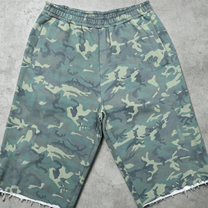 Shorts Bermuda Camouflage Homme Taille Mi-Haute Élastique Style Décontracté 100% Coton Tricoté Respirant avec Poches - Product Image 3