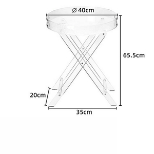 <strong>High</strong> Transparent Acrylic Coffee <strong>Table</strong> Round Desktop Living Room Sofa <strong>Side</strong> <strong>Table</strong> Balcony Small Coffee <strong>Table</strong> - Product Image 6