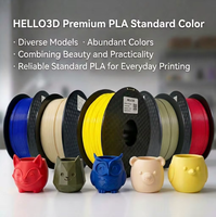 Filament d'imprimante 3D HELLO3D PLA, moulage multicolore, 1,75 mm, 1 kg, température d'impression 200°C, origine Chine