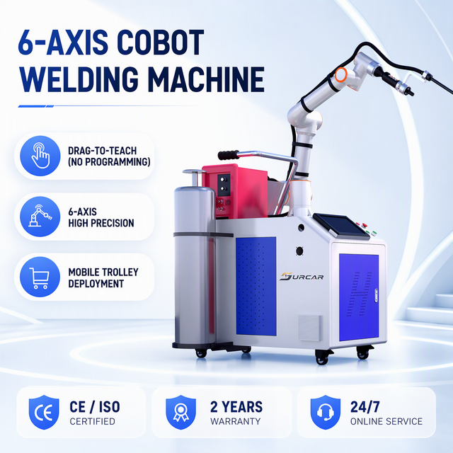 CE 6 Axis Robot Welding Machine Free Programming Collaborative 5kg Payload Motor Gearbox 922mm Reach Laser Welding Machine
