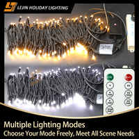 Guirlande lumineuse LED à prix d'usine pour mariage, vacances, festivals, Noël, extérieur, étanche IP65, 7 modes, double couleur, commutateur