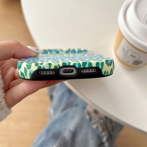 เคสโทรศัพท์แบบไล่สี Wave Edge Gradient 2 in 1 Tpu+pc สำหรับ iPhone Air 16 15 14 Pro Max, สำหรับ iPhone 17 Pro Max สีดำและลายเสือดาวสีน้ำตาล - Product Image 6