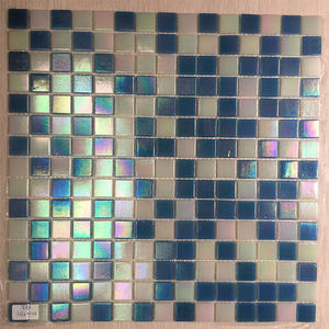 Mosaico para Piscina, Materiales Brillantes Mixtos, Mosaico Cuadrado <span class=keywords><strong>de</strong></span> Cristal Colorido para <span class=keywords><strong>Fondo</strong></span> <span class=keywords><strong>de</strong></span> Baño - Product Image 3