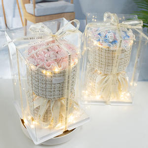 Ramo de flores de tamaño grande con piel de tela, envoltorio de floristería, ramo de San Valentín, flores de jabón, venta al por mayor, 19 Uds. - Product Image 6