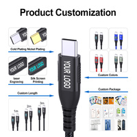 Cable USB2.0 de Alta Velocidad para Transferencia de Datos y Carga Rápida, Cable Tipo-C a Tipo-C con Trenzado de Nailon para Teléfono Móvil