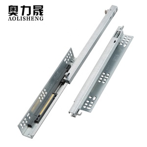 Prêt à Expédier En Stock Expédition Rapide Double Fermeture Douce Fond Montage Meubles rail en acier pour armoire tiroir glissière rail - Product Image 1