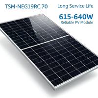 Panneau solaire bifacial haute puissance à prix d'usine, module photovoltaïque pour centrale solaire au sol à grande échelle