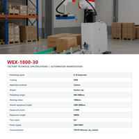 Robot palettiseur logistique en aluminium de 360 kg avec moteur, boîte de vitesses, PLC et pince à vide pour le transfert de cartons sur convoyeur et le chargement de palettes en entrepôt