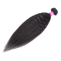 Pack de perruques Yaki en vison naturel brésilien, postiche 100% non traité, cuticules, extensions capillaires vierges, tissage en lot, cheveux crépus lisses