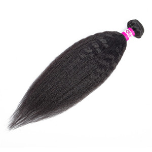Yeswigs Yaki Dei Capelli Umani Pacchetto 100% Lordo Cuticola Allineati Visone Umani Brasiliani Dei Capelli Del Virgin Del Tessuto Crespo Fasci di Rette - Product Image 2