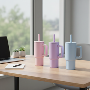 Taza de Viaje para Exteriores, Precio de Fábrica, 40 oz, Acero Inoxidable, Termo para Auto con Asa - Product Image 2