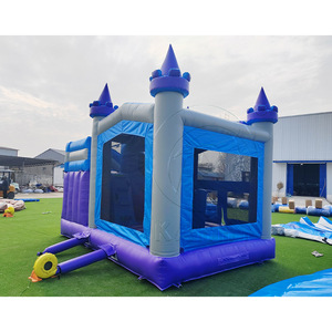 Castillo Inflable Comercial Azul y Morado <span class=keywords><strong>con</strong></span> Tobogán, Castillo Hinchable Personalizado <span class=keywords><strong>con</strong></span> <span class=keywords><strong>Piscina</strong></span> de Agua <span class=keywords><strong>para</strong></span> Uso en Interiores y Exteriores - Product Image 2