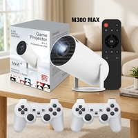 Projecteur de jeu Yo M300 Max 2 en 1 avec joystick, sortie Wifi 4K, console de jeu vidéo home cinéma, projecteur de jeu, boîte blanche