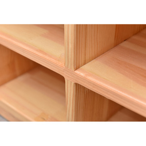 Armoire simple en bois massif 9-23, armoire de rangement multifonction pour enfants, étagère de rangement pour jouets de maternelle, armoire murale sur pied - Product Image 4
