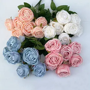 Artificial Royal Rose Bouquet 7 Heads Rose Decorative Ornaments Wedding Decorative Flowers For Sale