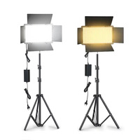 Lampe de studio photo LED600 en promotion, éclairage vidéo LED pour appareil photo, anneau lumineux LED avec pince pour téléphone et support d'éclairage