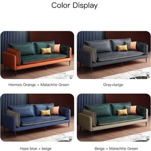 Juego de Muebles de Sala de Estar Modernos de Alta Calidad Chinos, Sofá de Cuero y Tela Negra, Económico - Product Image 6