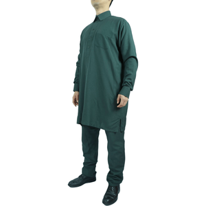 남성 토브 긴 남성복 면 이슬람 의류 남성 타우브 리비아 스타일 투피스 토브/타우브 리비아 디자인 믹스 컬러 14-18 - Product Image 5