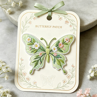 Offre Spéciale – Patchs Brodés 3D Personnalisés à Thermocoller ou à Coudre pour Vêtements, Appliques en Tissu, Décoration de Chapeaux – Broderie Papillon